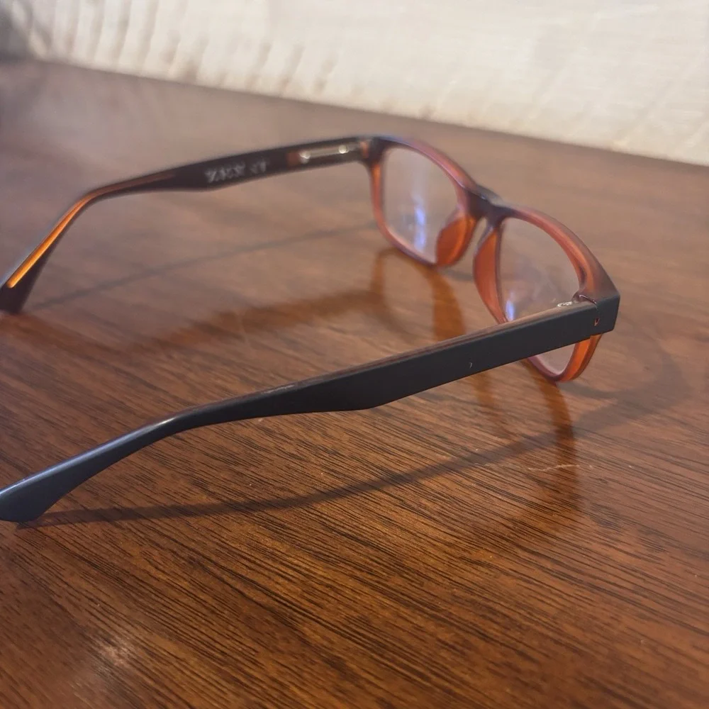 Zenni Eyeglasses Frames Oval‎ Brown/Blue Read Description